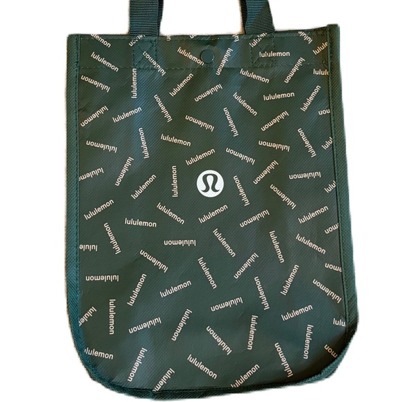Lululemon shopping tote bag green gold Small - Picture 2 of 6